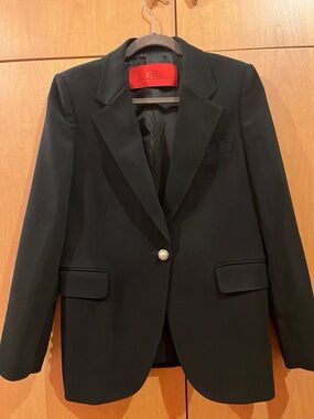 Carolina Herrera Single-Button Blazer with Pearl Accent